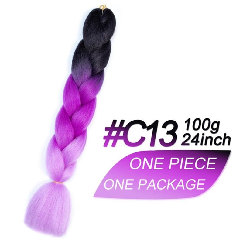 Kbeth Jumbo Braid Hair Extensions for Girls Braiding Hair 24 Inch Custom Accept Ombre Multiple Tone Colored Synthetic Hair for Women Hot Sale