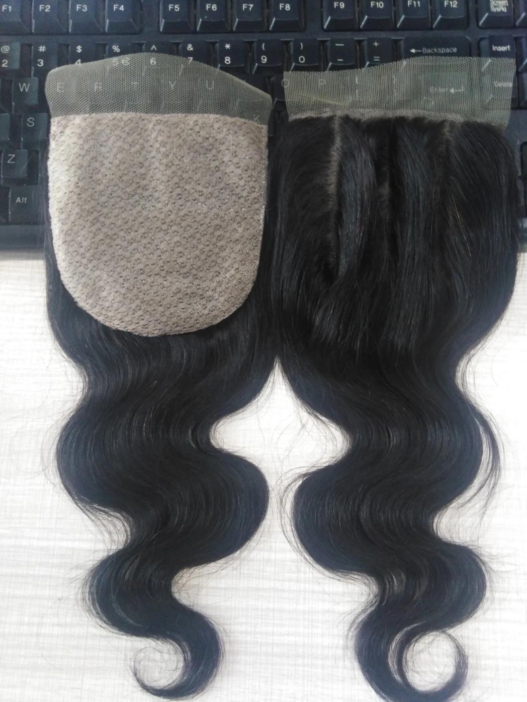 Closure 4*4 Peruvian Human Hair with Closure in Bulk Wound Closure Lace 10A Frontal Closure Hair