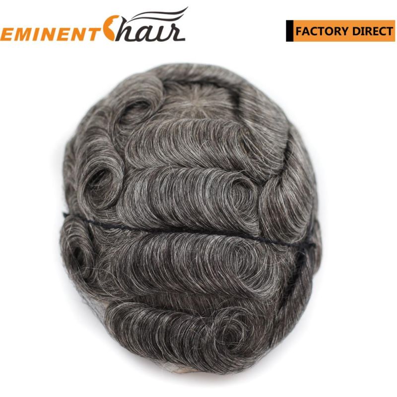 Fine Welded Mono Human Hair Men′s Hair Replacement