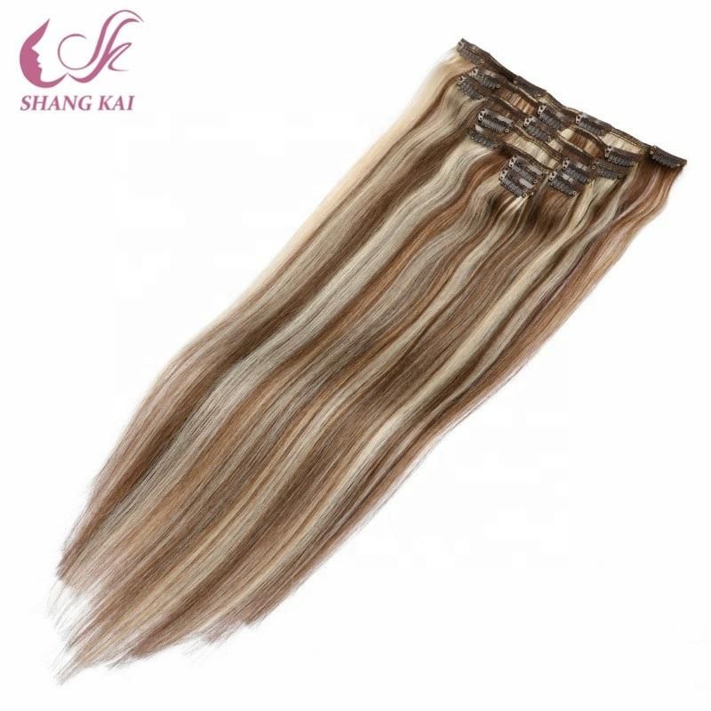 High Quality Human Raw Virgin Mix Clip Ins Cuticle Aligned Hair Extensions