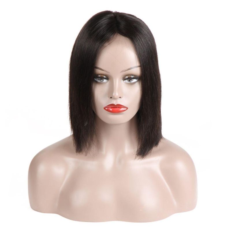 Kbeth Machine Made Human Hair Extension Wig Without Lace for Black Women 2021 Cheap Price Human Remy Short Straight Hair Machine Making Bob Wig with No Lace