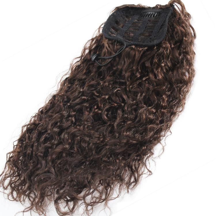 Wholesale Curly Remy Brazilian Human Hair Drawstring Ponytails Hair Extension