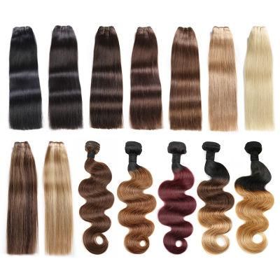 Wholesale Blonde Russian Hair Extensions Virgin Remy Cuticle Aligned Double Drawn Human Hair Weft Weave Bundles Human Hair Extension