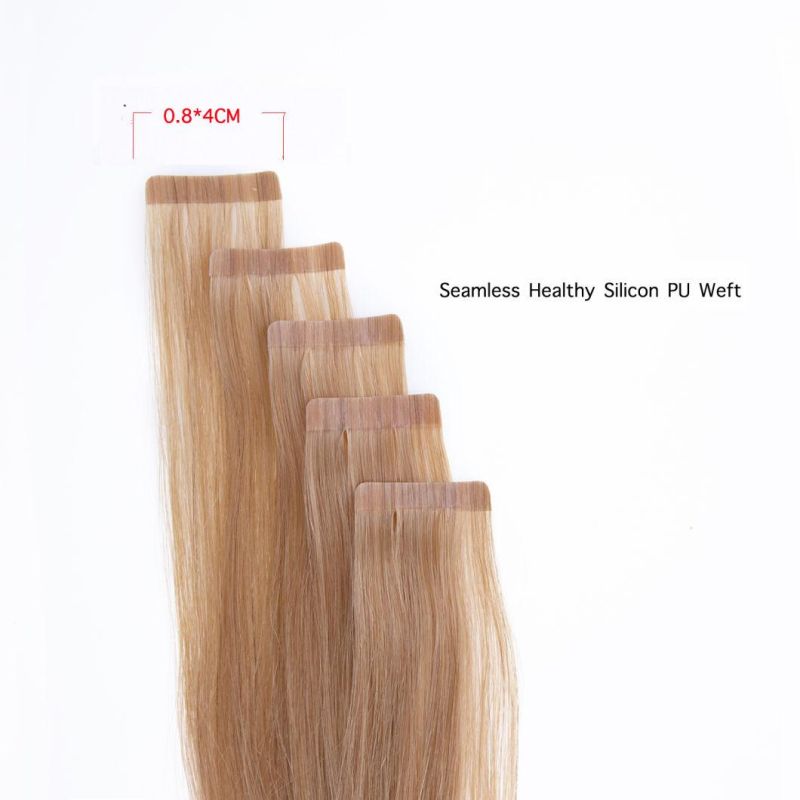 Hair for Fashion Women Tape in Human Hair Extensions #27 Honey Blonde 100% Remy Silky Straight 40 PCS/Package (22Inch 100g)