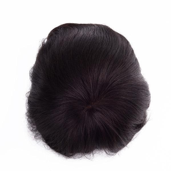 European Hair Dark Brown Thin Skin Natural Hair Toupee