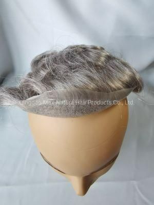 2022 Most Natural Super Thin Poly Human Hair Men&prime; S Wigs Made of Remy Human Hair