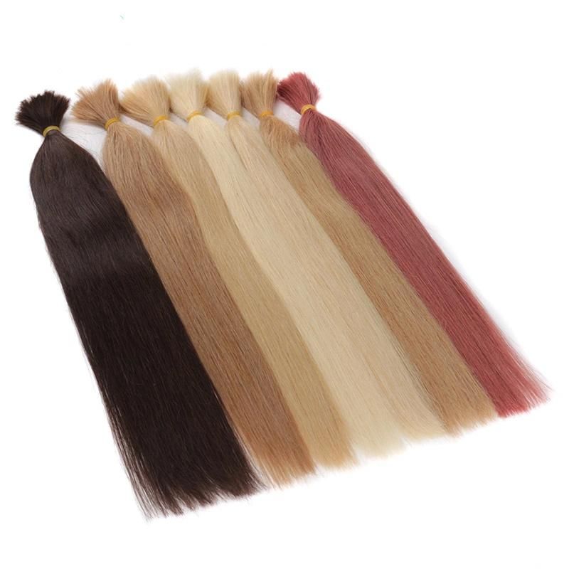 Kbeth Hot Selling Blonde 613 Hair Bulk Long Straight Pre Stretched Braiding Hair Bulk Processed Virgin Brazilian Hair Extensions 11A Direcet Sale