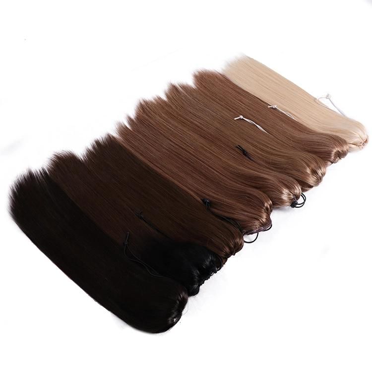 Wholesale 12A Brazilian Long Straight Ponytail Human Hair Extension