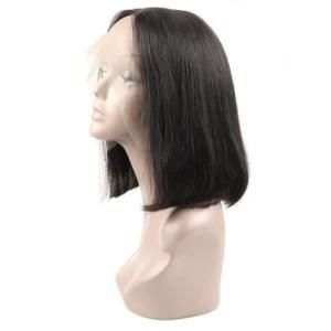 Quality Virgin Human Hair Chic 12 Inches Half Lace Bob Wig