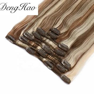 Human Russian Ombre Color Clip in Human Hair Extension