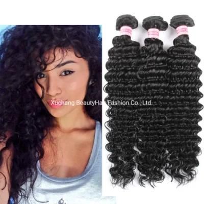 Peruvian Virgin Hair Human Hair Deep Wave Natural King Unprocessed Virgin Peruvian Hair 3bundles 10A Deep Curly Virgin Hair Weave