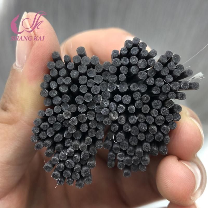 Wholesale Good Quality Real Remy Human Hair Grey Color I Tip Hair Exetnsions