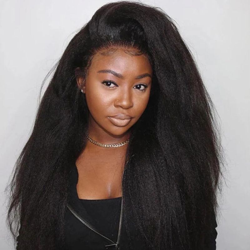 Peruvian Kinky Straight Hair Bundles Bundles 10-30 Inch 100% Human Hair Extensions Remy Hair Yaki Straight Bundles