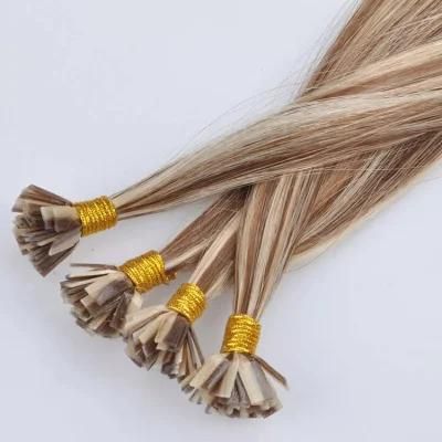 Custom Top Quality 100% Remy Pre Bonded Keratin Flat-Tip Human Hair Extensions