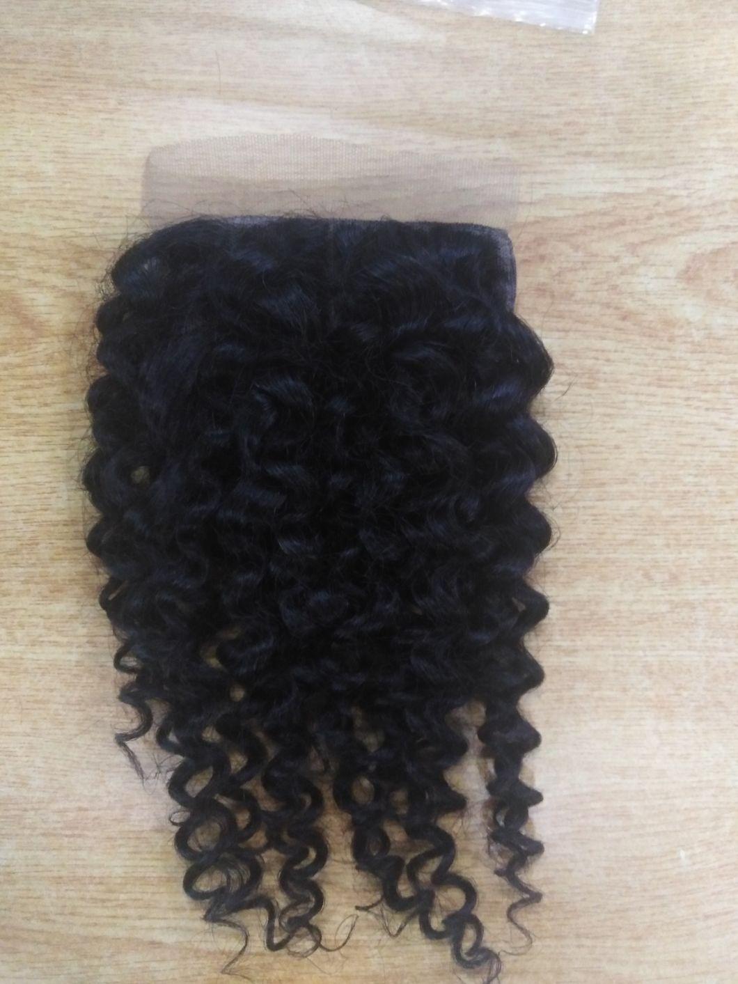 Cheaper 10 Inch Brazilian Hair Closure Machine Made 5X5 Closure Straight