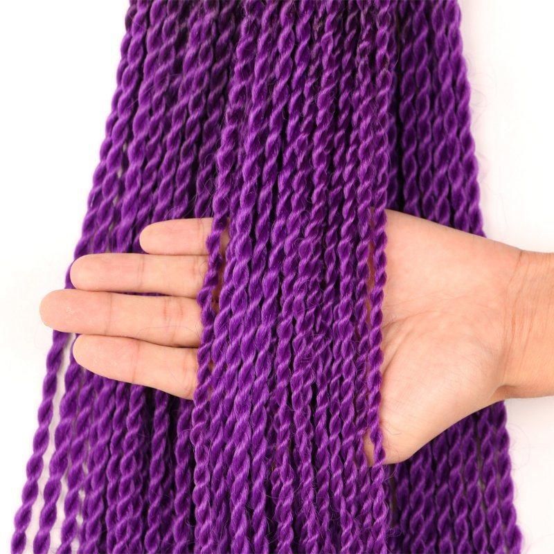 Ombre Blue Color Synthetic Wholesale Dreadlocks Senegalese Twist Crochet Braiding Hair Extension
