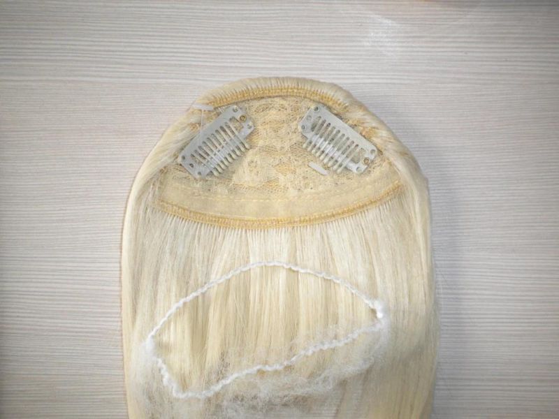 Human Hair Bang Pony Tail Hair Accessories Blonde Color (AV-HB01Z)