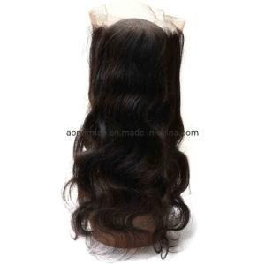 9A Wavy Raw Human Hair 360 Swiss Lace Frontal Closure Chinese Hair