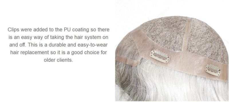 Easy to Put on Men′s Hair System - High Quality Real Human Hair - Older Generations Choice
