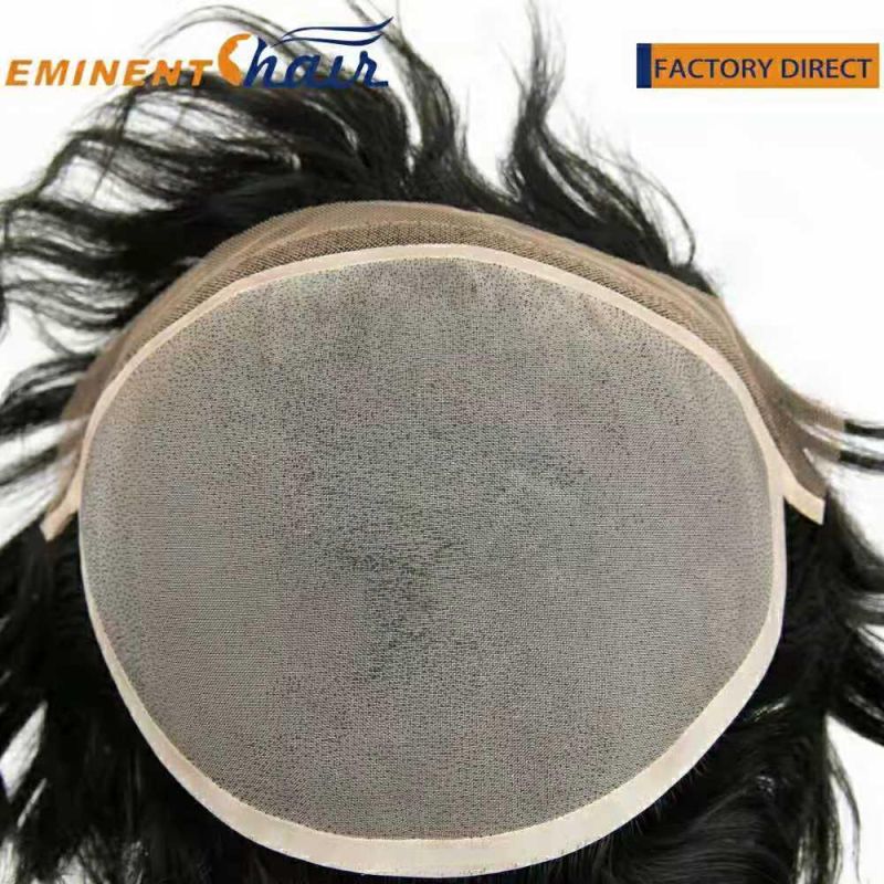 Custom Made Human Hair Men′s Lace Front Toupee