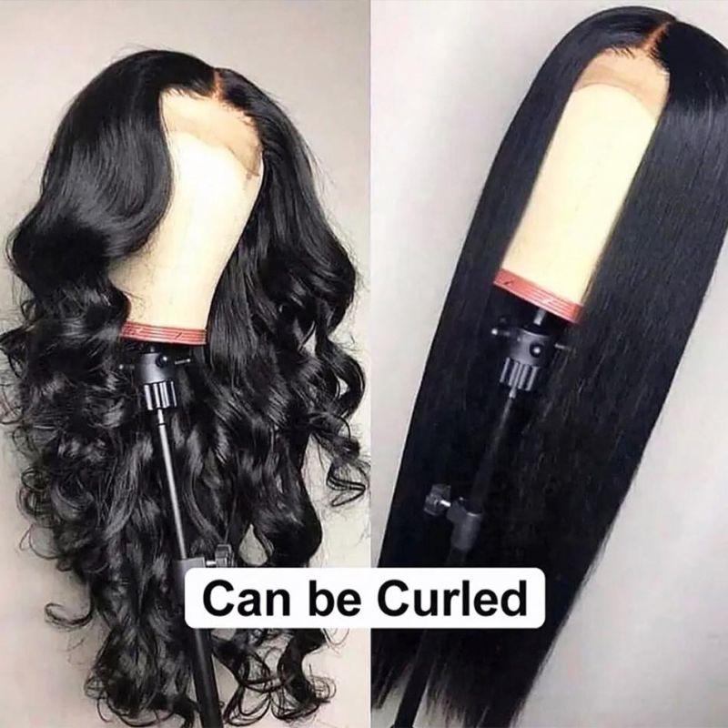 Middle Part Lace Wigs Brazilian Remy Straight Human Hair Wigs Lace Frontal Wig 10-28 Inch