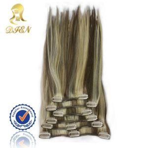 Wholesale Top Quality Brazilian Clip in Human Hair Extension Mixed Color Piano Color