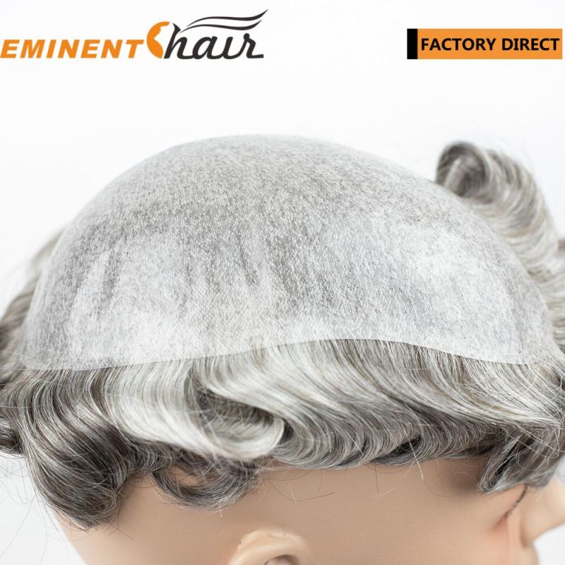 Factory Direct Custom Full Skin Base Men′ S Toupee