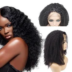 Natural Color 100% Remy Virgin Hair Kinky Curly Full Lace Wig
