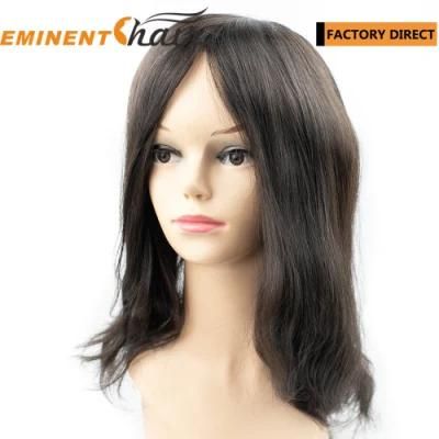 Human Hair Wig Custom Mono with PU Coating for Women
