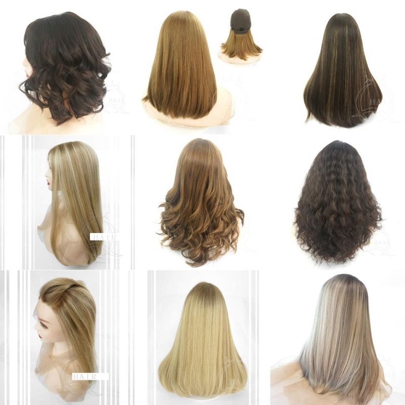 High Quality Sheitel Kosher Wig Custom Wig for Women Long Hair Wig Human Hair Wig Virgin Hair Wig Brown Color Hair Wigs Can Add Highlight and Curl Perruque