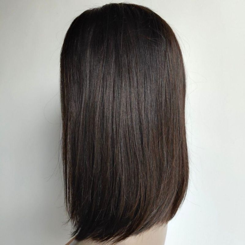 100% Human Hair 13*4 Lace Wig and Natural Color Bob Front Lace Wig