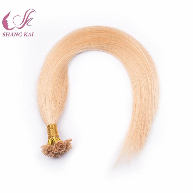 Factory Price Remy Virgin Double Drawn Pre-Bonded U Tip Nail Tip Russian Hair Extension
