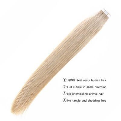 Piano Color Remy Tape in Hair Extensions on Tape Weft Hair Straight 20PCS Invisable Tape Hair 16-24&quot; Seamless Skin Weft Hair