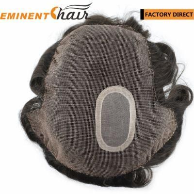 Elastic Net Indian Hair Toupee Hair Replacement for Men