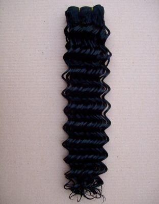 100% Virign Hair Extension Machine Weaving Weft Human Hair Extension Deep Waving