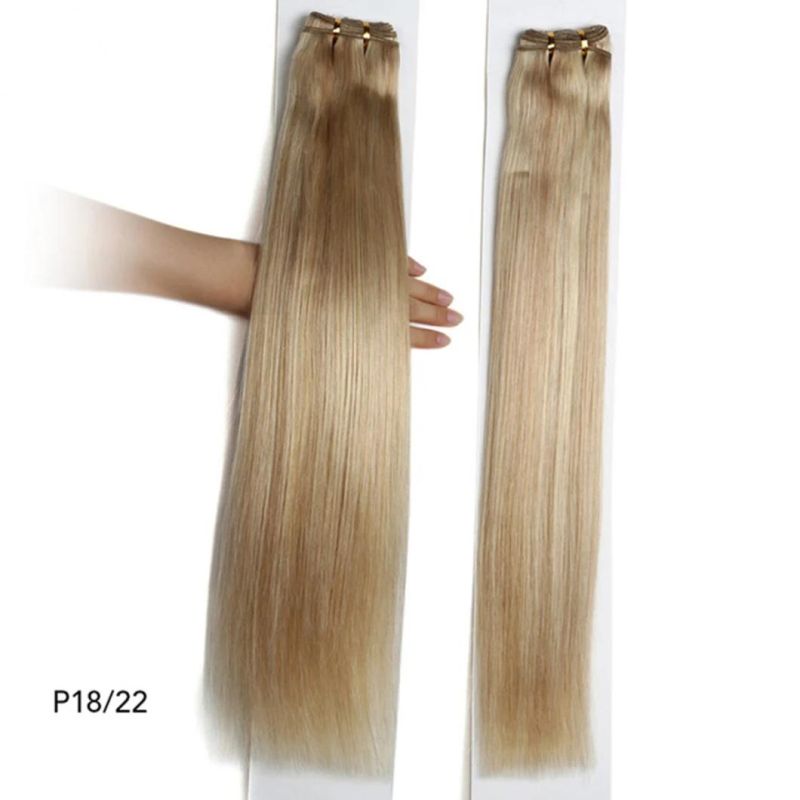 Platinum Blond Brazilian Straight Human Hair Weave Bundles 10"-30" Remy Hair Extensions Brown #2 #4 #P6/613