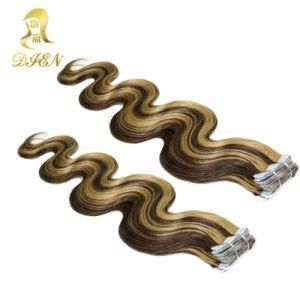 Natural Human Hair Extesnion Popular Color PU Skin Weft