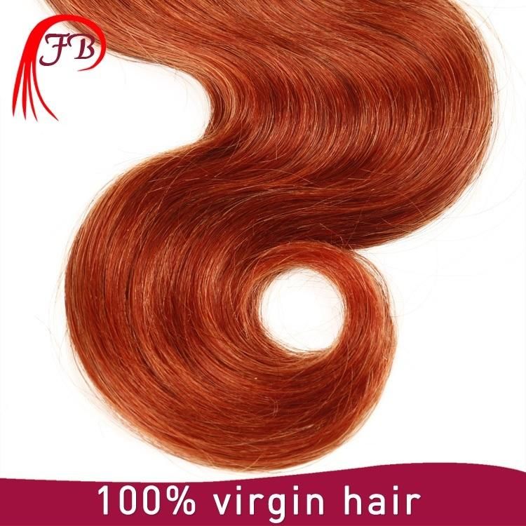 Mongolian Virgin Omber Red and Black Straight Human Hair Extension