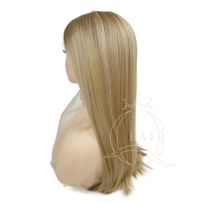 Dark Root Blonde Color China Wholesale Human Hair Wig Unprocessed Natural European Hair Wigs