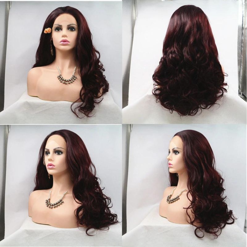 Wholesale Price Women Synthetic Silky Lace Wig One Tone Fiber