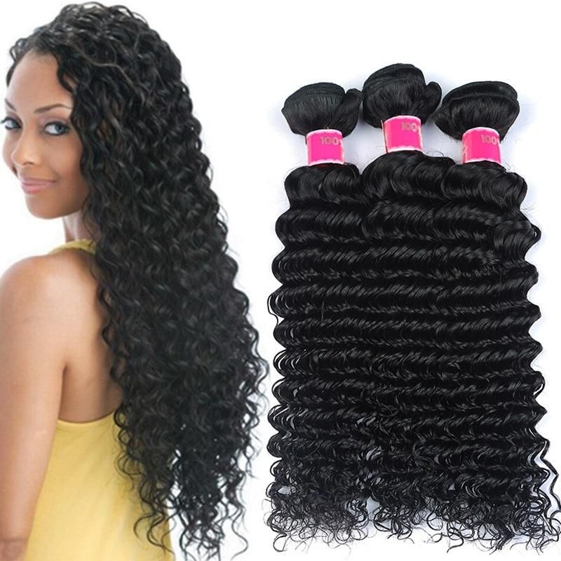 Hot Selling Wholesale Long Deep Wave Bundles Human Hair