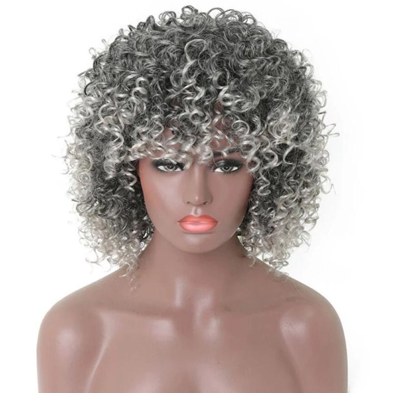 Short Bob Wigs Afro Kinky Curly Wig for Women Brazilian Black Natural Hair Front Lace 4X4 Closure 16 Inches