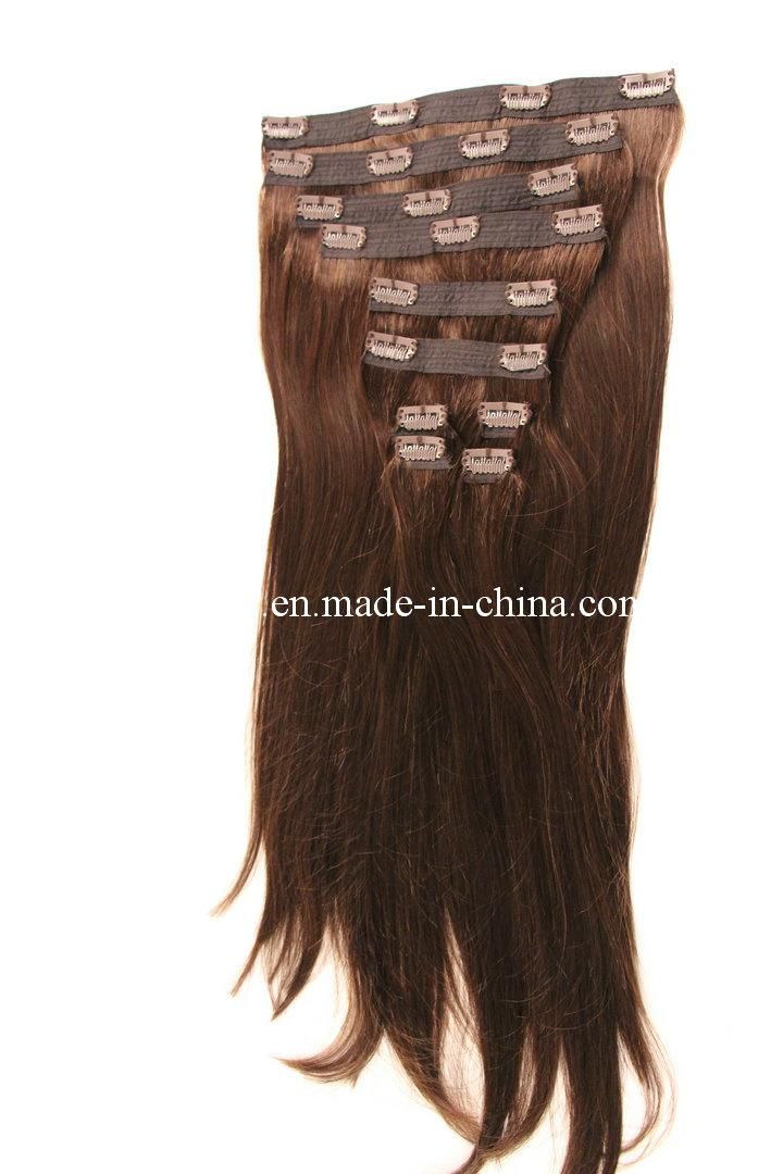 Good Quality Silk Straight Synthetic Hair Clips in Hair Extensions