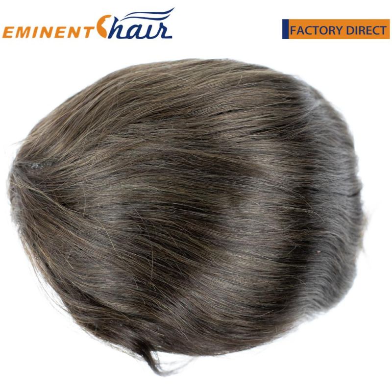 Natural Hairline Men′s Lace Front Hair Prosthesis Toupee