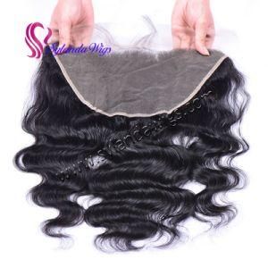 Sylandawigs #1b 13&quot;X6&quot; Lace Frontal Closure Brazilian Body Wave Human Hair Closure with Free Shipping
