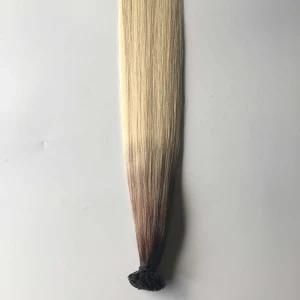 Ombre 6/60# Keratin Flat Tip Brazilian Virgin Remy Human Hair Extensions