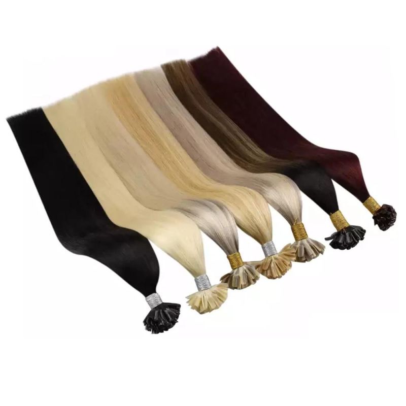 U Tip Nail Hair Extensions Machine Remy Hair 20" Natural Real Human Hair Pre-Bonded Hair Extensions 100g