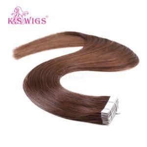 K. S Wigs Virgin Remy European Human Hair Tape Hair Extension
