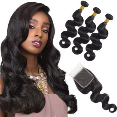 Kbeth Transparent Swiss HD Lace Frontal Closure Brazilian Virgin Hair, Weave Body Wave Bundle with 4X4 5X5 6X6 Manual Making Closure Wholesale