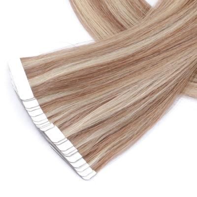 Tape in Human Hair Extensions 20PCS European Remy Straight adhesive Extension Tape in Hair